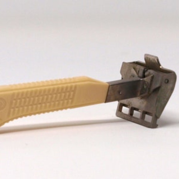 Vintage Shaving Razor with White, cream Handel, gillette - Picture 2 of 8